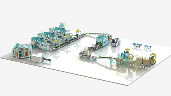 линия трехфазной робототехнической еды сумки вакуума Palletizer сумки 0.6MPa большой автоматическая пакуя