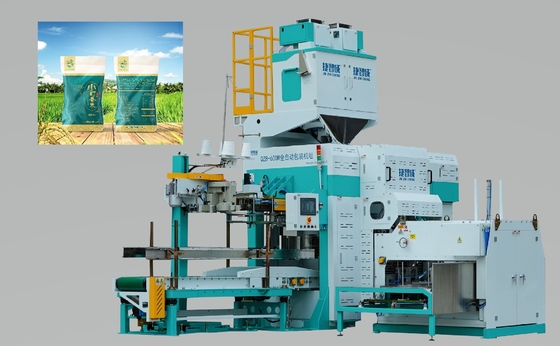 Palletizing полностью автоматическая машина упаковки 5.5KW риса 25kg к 50kg